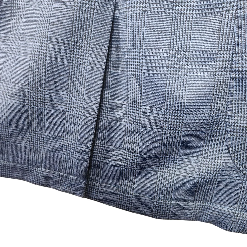 Tailorbyrd Collection NWT Denim Blue Plaid Sports Coat Blazer Mens Size 48L